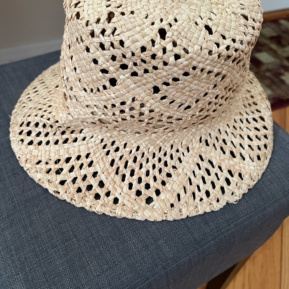 SOFIA STRAW BUCKET HAT by Hemlock in Natural size Medium NWT - Picture 6 of 9